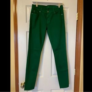 NWT 7 For All Mankind Skinny Jeans - Kelly Green - 29